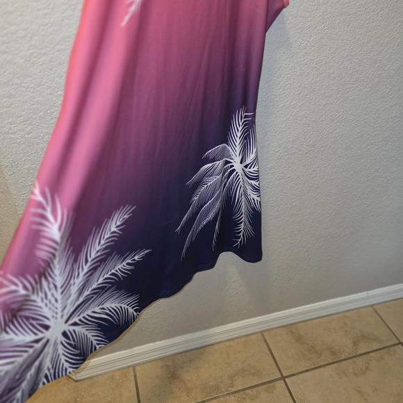 Pink and Purple Gradient Sleeveless Dress - Picture 2 of 4